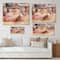 Designart - Brown Dog Looking Under the Bed - Farmhouse Print on Natural Pine Wood